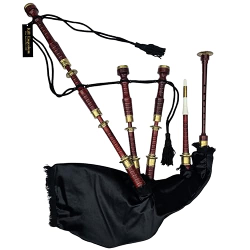 Kilt Emporium Traditional Scottish Bagpipes - Full Set with Accessories and Hard Case