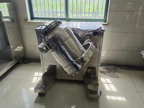 Close-up of stainless steel 3D Powder Mixing Machine detail
