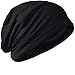 Z&s Vintage Men Baggy Beanie Slouchy Knit Skull Cap Hat (Black)
