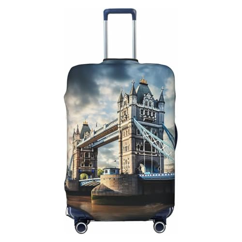 Historic Old Tower Bridge London Print Luggage Suitcase Cover Protector Luggage Washable Covers With Concealed Zipper