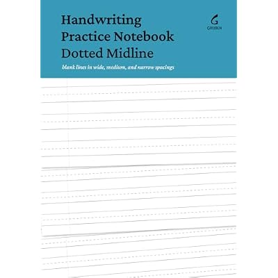 Handwriting Practice Notebook Dotted Midline