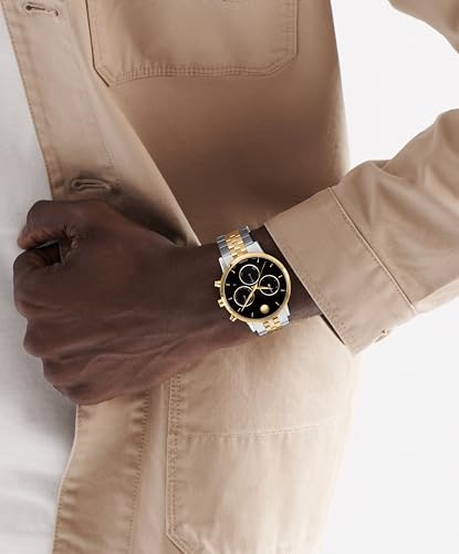 Movado Museum Classic Men's Watch - Swiss Quartz Chronograph Movement, Stainless Steel Link Bracelet - 3 ATM Water Resistance - Classic, Luxury Fashion Timepiece for Him - 42mm4