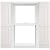 Polaris Homeside 4 Board and Batten Joined Vinyl Shutters (1 Pair) 14-1/2in. x 51in. - 930 White