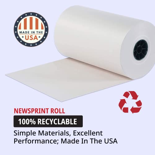 Box USA Packing Paper Roll 24 x 1440ft - Newsprint Paper for Shipping, Storage and Moving Supplies, White image 5