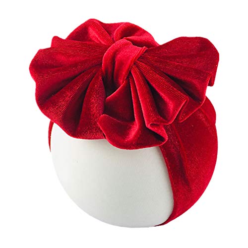 8 PACK Elastic Stretchy Elastic Soft Wide Velvet Bowknot Bow Headbands Hairband Knot Turban Headwraps Hair Bows Accessories for Kids Toddler Infant Newborn Baby Girl Bulk