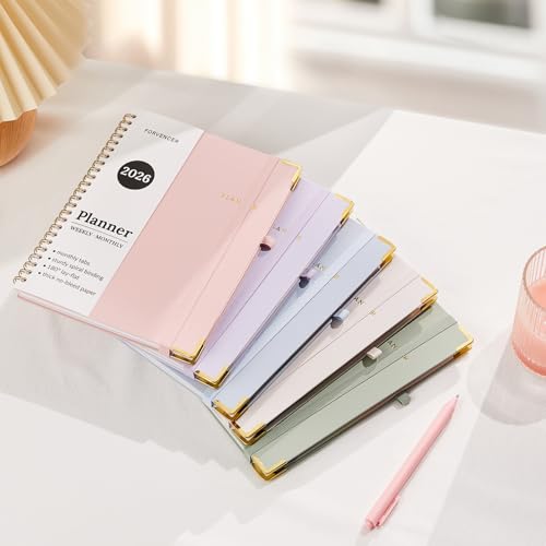 2026 Planner, Forvencer Calendar Planner Weekly and Monthly, January 2026-December 2026, 8.5" X 11", Hardcover Agenda Book with Tabs, Cute Daily Journal Planning with Inner Pocket, Home College Organizer Notebook for Office School Supplies, A4, Purple - Image 3
