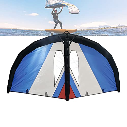 Ala Inflable De Windsurf De Mano De 5 M², Lámina De Kitesurf Tabla De Surf Kite Wing Surf Con Inflador De Ventana Y Dos Bolsas De Aire Para Surf Al Aire Libre Juegos Acuáticos Accesorios Deportivos
