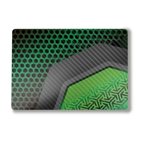 Image of Carbon Fiber Laptop Skin Compatible with Alienware M18 R2 (2024) - Hex Green - Premium 3M Vinyl Protective Wrap Decal Cover - Easy to Apply | Crafted in The USA by MightySkins