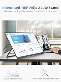 Newsoul Przenośny Monitor Gamingowy 21,5" 100 Hz, QLED 2000:1, FreeSync 450 Nitów, Złącze USB-C i HDMI, Przenośny Ekran ze VESA i Stojakiem 180°, Drugi Ekran do laptopa /PS5/4/Xbox/Switch