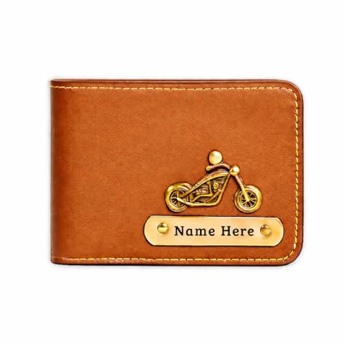 Image of SCPmarts Premium Personalized Wallet for Men with Name & Charm - Stylish Personalized Wallet with Multiple Card Slots & Durable Finish - Ideal Gift for Birthday, Anniversary (Tan Brown)