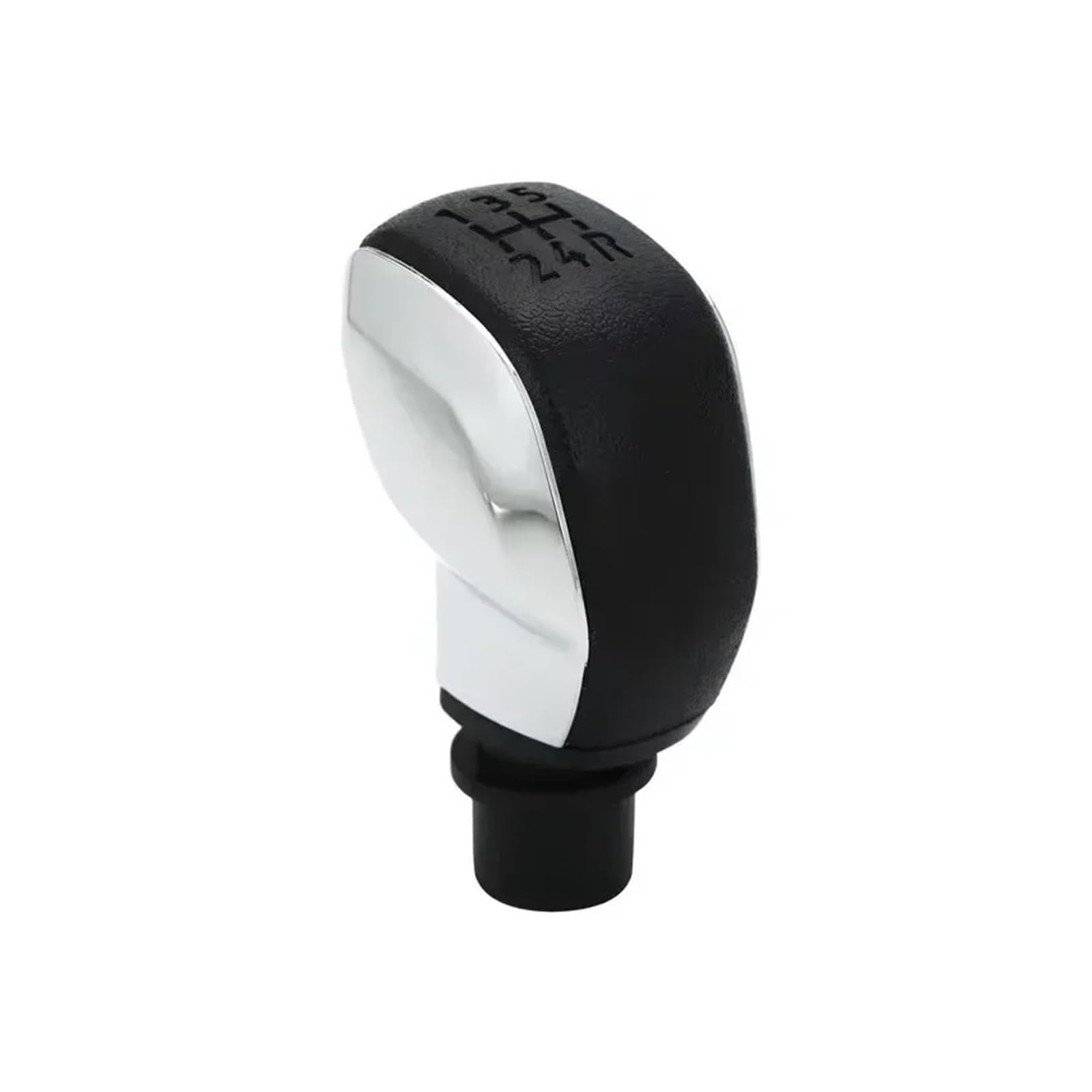 KUNYOS Leather Gear Knob for Peugeot 208/301/2008/308 Manual Car 5 Speed Gear Stick Shift Lever Head Ball(Bright Silver)