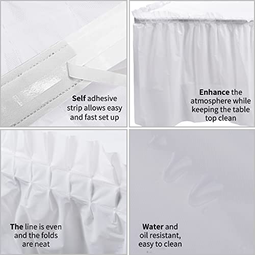 Frtzal SKIRT S For Rectangle Tables With 5 Pack Table Cloths, Blue Tableskirts And 54 Inch X 108 Inch Tablecloths, Disposable Tablecloth Skirt Table Covers thumb #1