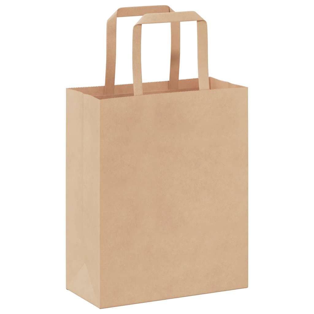 Kraftpapiertaschen 50 Stück Braun 18x8x22cm