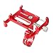 MaxMiles Motorcycle and Bicycle Cell Phone Holder Aluminum Universal Adjustable Phone Mount Smartphone Holder Bike Handlebar Phone Holder for iPhone X 5 6 7 8 Plus Samsung LG (w/Bottom Support red)