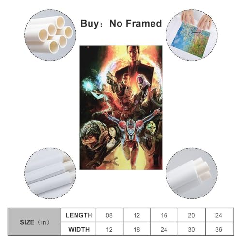 Mass Effect 2 Video Game Poster Poster Decorative Painting Canvas Wall Posters And Art Picture Print Modern Family Bedroom Decor Posters 08x12inch(20x30cm)