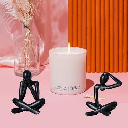 Set de 4 estatuas Thinker en resina para decoración miniatura 6