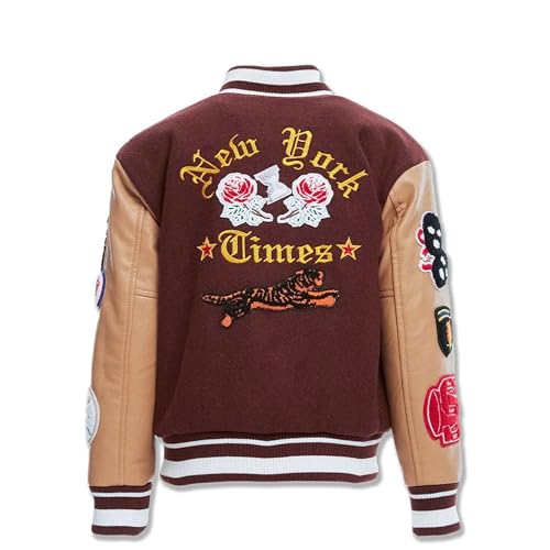 Jordan Craig Boys Empire City Varisty Jacket (Ruby)3