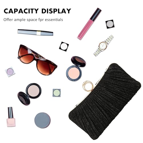 Image of Clutch Purse for Women, Evening Bag with Removable Chain Strap Elegant Handbag for Wedding /Prom /Cocktail /Party