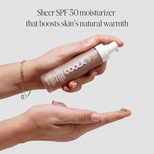 COOLA Organic Rosilliance Tinted Moisturizer with SPF 30, Dermatologist Tested, 1.5 FL Oz