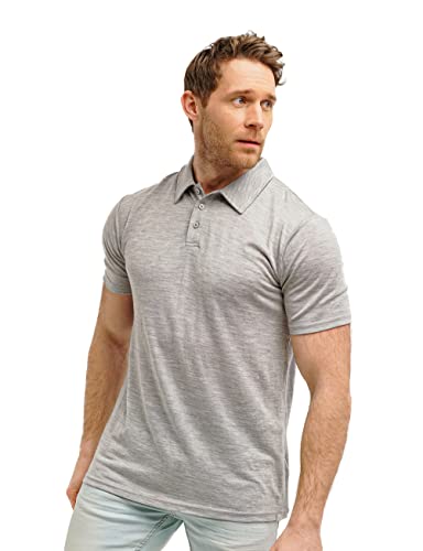 100% Merino Poloshirt Herren - Outdoor Atmungsaktiv Merino Shirt Herren Kurzarm Polo und Langarm Polo