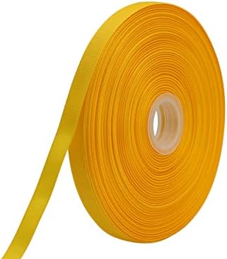 Amazon.com: Ribbli Maize Yellow Grosgrain Ribbon, 1/2 inches x ...