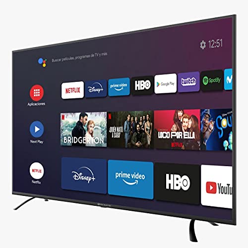 EAS-ELECTRIC-E70AN90J-Televisor-Negro-Television-70-pulgadas-Smart-TV-70-LED-DLED-Ultra-HD-4K-3840-x-2160-169-DVB-TT2CSS2-HEVC-WiFi-Android-TV-Google-Cast-USB-2-HDMI-3