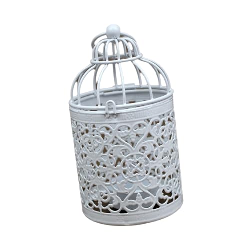 Soporte de jaula de pájaros de metal vintage para decoración del hogar y centros de mesa de boda para sala de estar