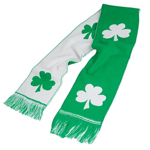 Bufanda de tréboles verde accesorio San Patricio disfraces y eventos 48x7 pulgadas