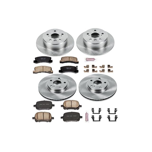 Image of PowerStop Front and Rear Brake Kit for Lexus RX300 1999-01 - Z17 Ceramic Brake Pads & Disc Rotors Replacement, KOE2774