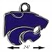 NCAA Siskiyou Sports Womens Kansas State Wildcats Chrome Dangle Earrings One Size Team Colors