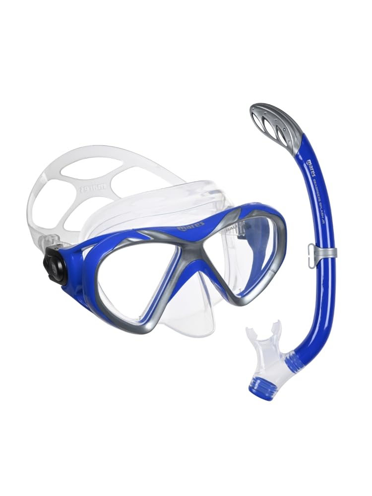 Mares Combo Bali Splash JR – Kit de Máscara de Tuba Junior, Vidrio Templado, Snorkel Splash Top, Edades 7+