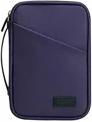 Carteira porta passaporte e documentos, cartões e dinheiro, emborrachado e impermeável, feminino e masculino (AZUL)