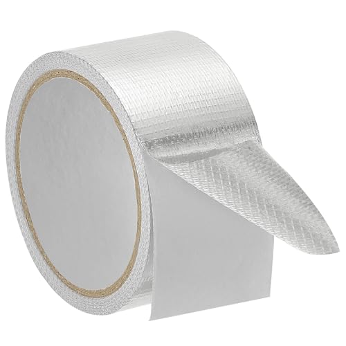 Image of PATIKIL Duct Tape, 1.97 Inch x 32.8 Ft(10.94 Yards) 5.91 Mil Heavy Duty Aluminum Foil Tape Waterproof Glass Fiber Insulation Heat Resistant for Ductwork HVAC Sealing Patching, 1 Roll