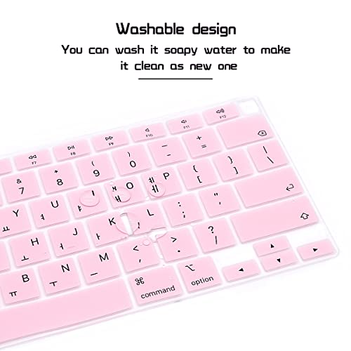 Hrh J141-A2337USKOREANLIGHTPINK Ultra Thin Korean Language Silicone Keyboard Cover Skin thumb #6