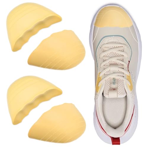 Image of Shoes Too Big Inserts Toe Cushion Filler Inserts Make Loose Shoes Fit 2 Pairs Shoe Insoles Adjust Shoe Too Big for Women and Men Ideal for High Heels Casual Sports Dress Shoes (Light Yellow)