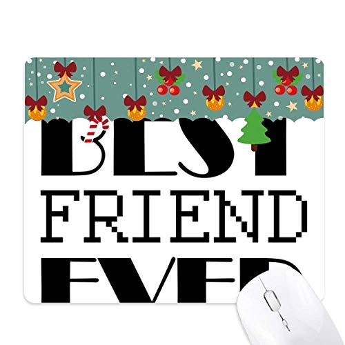 Alfombrilla de ratón de oficina de goma con frase Best Friend Ever, accesorio esencial de mesa