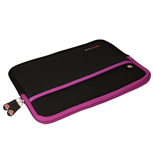 TECHGEAR-Funda-Protectora-de-Neopreno-Delgada-Cremallera-con-al-Interior-de-Burbujas-Anti-Golpes-Carcasa-para-Nuevo-Apple-iPad-97-iPad-Pro-11-iPad-Pro-105-iPad-Air-Air-2-iPad-4-3-Purpura