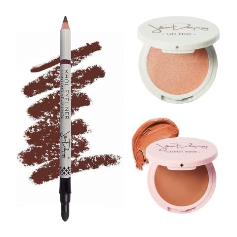 Jillian Dempsey Bronzed Kit | Stay Sun-Kissed in Any Season, Khôl Eyeliner - Rich Brown, Lid Tint - Shell, Cheek Tint - Sunny Cover