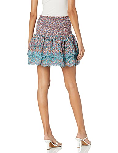 Ramy Brook Women's Tucker Printed Eyelet Mini Skirt2