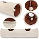 LeerKing Katzentunnel Kaninchen Tunnel Katzenspielzeug Tunnel Hase Spieltunnel Rascheltunnel für Katzen Nager Kleintier Tiere 2 Höhlen Beige 115 * 25cm