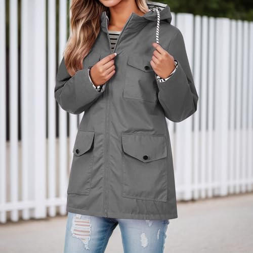 Anorak élégant veste de pluie longue légère coupe-vent imperméable - 2
