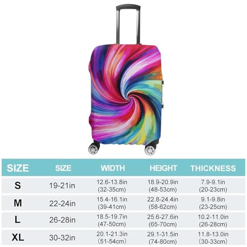 Carry on Luggage Cover Colorful Tie Dye Suitcase Covers for Luggages Tsa Approved Travel Luggage Sleeve Protector Elastic Suitcase Protector Anti-Scratch Washable Fits 19-30 Inch Case -M2