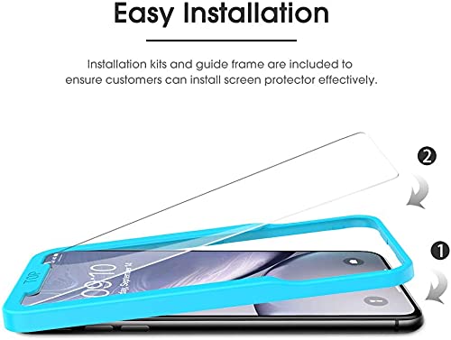 Image of OMOTON 3 Pack Designed for iPhone 11 and iPhone XR Screen Protector (6.1 inch), Enhanced Tempered Glass Protection, Case Friendly Anti Scratch Bubble Free Ultra Resistant