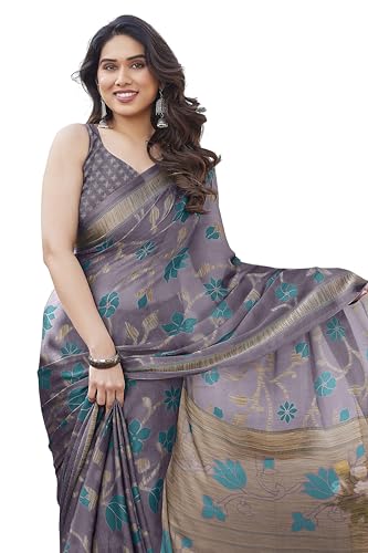 Image of MIRCHI FASHION Saree for Woman Chiffon Floral Printed | Lightweight Daily Wear Women's Sari with Unstitched Blouse Piece (Available in 20 Colors)