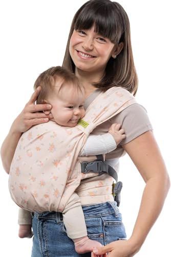 Boba Bliss Portabebés Recién Nacidos y Niños Pequeños, Mochila Portabebés Ergonómica, Fular Portabebé 2 en 1, Canguro para Bebé sin Ataduras, Fular Portabebé Suave y Elástico, 3 15kg (Posy)