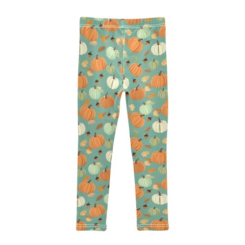 senya Girls Printed Leggings Yoga Pants Pumpkin Pinecone Pattern for Kids in 4t to 10 Years, 4T2