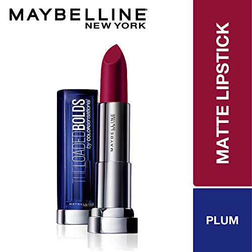 Image of Maybelline New York The Blushed Nudes Palette Eyeshadow, 9g and Maybelline New York Color Sensational Loaded Bold Lipstick, Midnight Date, 3.9g