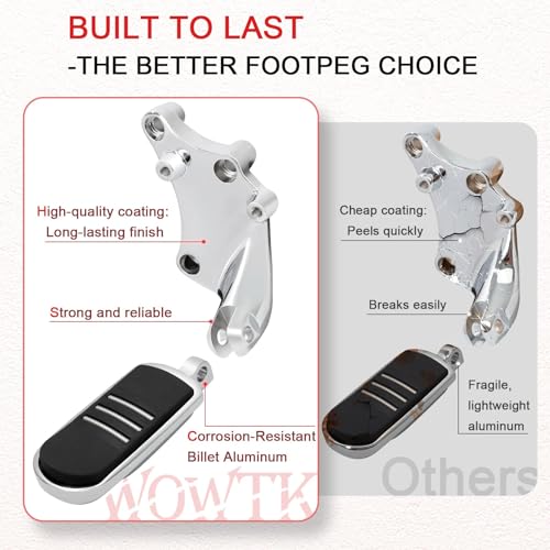 Image of Passenger Footpegs pegs for Harley Sportster XL 2014-2022,for XL1200,XL883,Seventy-Two,Iron 1200 883,Forty-Eight,for Streamliner Style,Chrome