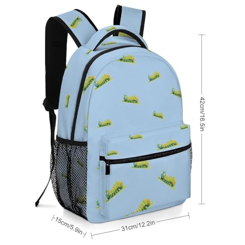 Cute Caterpillar Funny Backpack Casual Daypack Lightweight Shoulders Bag for Men Women Cute Print2