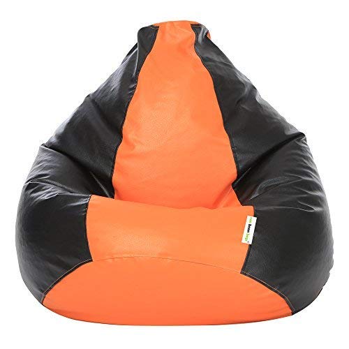 can bean bags XL Bean Bag Cover Without Beans Orange and Black